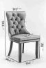 Nikki Collection Modern, High-end Tufted Solid Wood Contemporary Velvet Upholstered Dining Chair with Wood Legs Nailhead Trim 2-Pcs Set, Olive-Green,