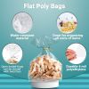 Pack of 1000 Flat Poly Bags; Clear 5 x 7. Ultra Thick Open Top Bags 5x7. Thickness 4 mil. Plastic Bags for Storing and Transporting. Ideal for Industr