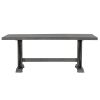 TREXM Retro Style Dining Table 78" Wood Rectangular Table, Seats up to 8 (Gray)