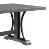 TREXM Retro Style Dining Table 78" Wood Rectangular Table, Seats up to 8 (Gray)
