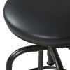 Walker Industrial Counter Bar Stools, Black PU (Set of 2), Height adjustable