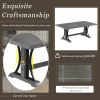 TREXM Retro Style Dining Table 78" Wood Rectangular Table, Seats up to 8 (Gray)