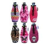 Bottle Suit Beer Bottle Cooler with Attached Bottle Opener in Assorted Designs