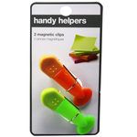 Handy Helpers 2 Pack Magnetic Clips on Clip Strip