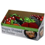 Neoprene Compact Veggie-Shaped Pot Holder Countertop Display