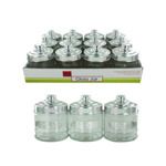 10 oz. Labeled Glass Canister Countertop Display