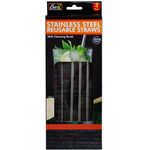 4 Pack Stainless Steel Reusable Straws