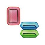 Assorted colors mesh rectangle basket