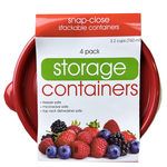 4 Pack Plastic Square Food Container