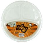 Three Section Disposable Plastic Plates