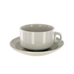 9-Ounce White Cup and Saucer Set