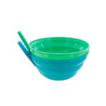 Bowls with built-in sipper straw