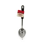 Stainless Steel Slotted Spoon With Black Handle