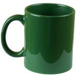 11 oz Coated Solid Colored Mug (Color: Dark Green)