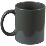 11 oz Coated Solid Colored Mug (Color: Grey)
