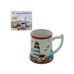 4 Piece Ceramic Mug Set (Design: Light House)