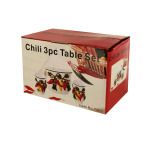 3-Piece Table Set (Design: Chili)